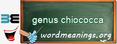 WordMeaning blackboard for genus chiococca